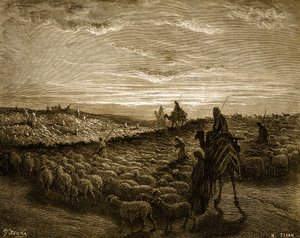 Abram on His Journey into Canaan - Bible by Gustave Dore